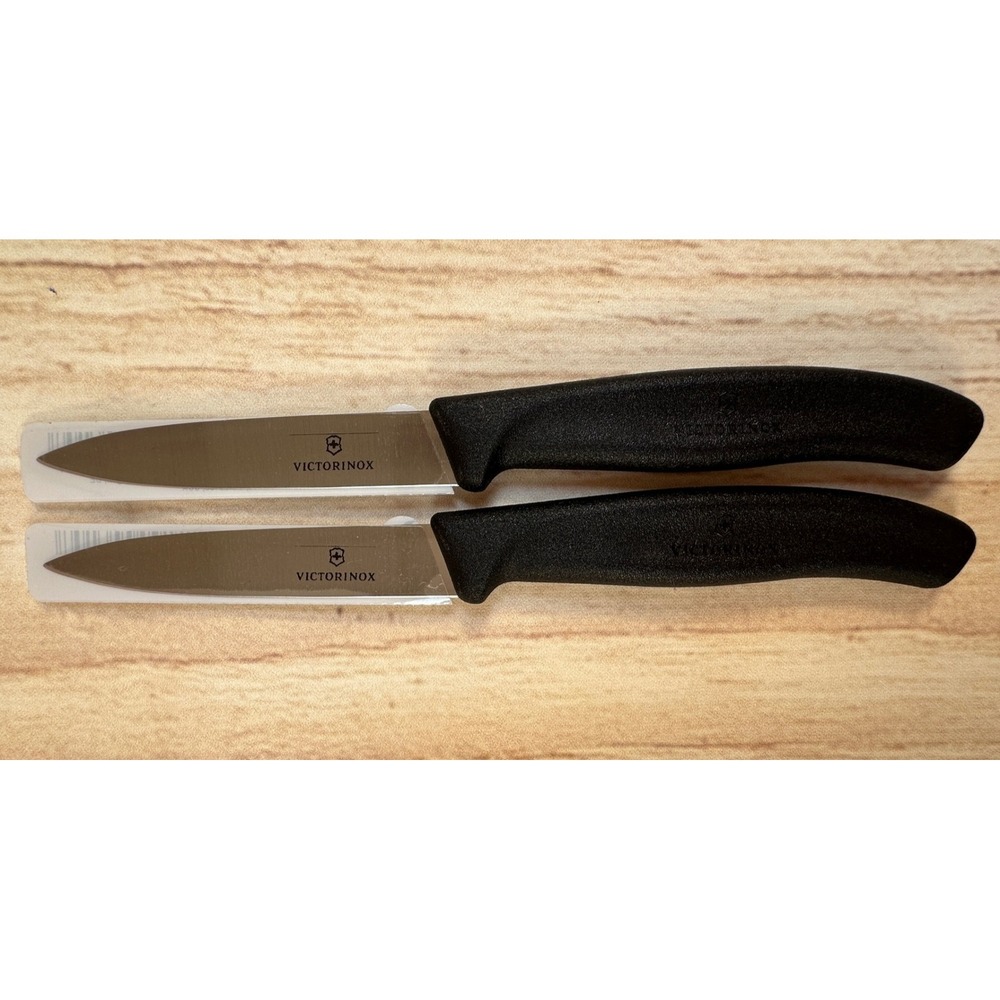 Victorinox Paring Knife 3.5in Black Swiss Made 6.7603 SET OF 2